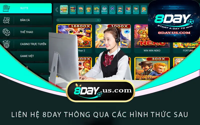 Cách thức liên hệ với 8day